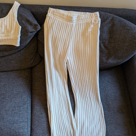 Cream Z Supply Matching Lounge Wear Set — Super Soft Ribbed Pants + Bra - Picture 5 of 5